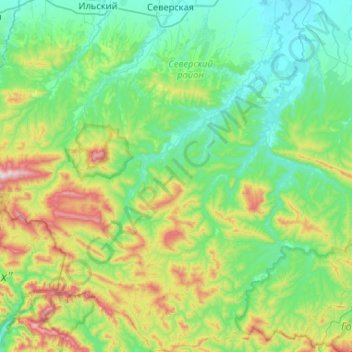 Смоленское сельское поселение topographic map, elevation, terrain