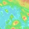 Molega Lake topographic map, elevation, terrain