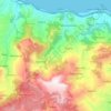 Municipal Unit of Evrostina topographic map, elevation, terrain
