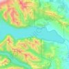 Lago Huechulafquen topographic map, elevation, terrain