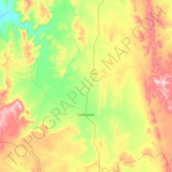 Cobbadah topographic map, elevation, terrain