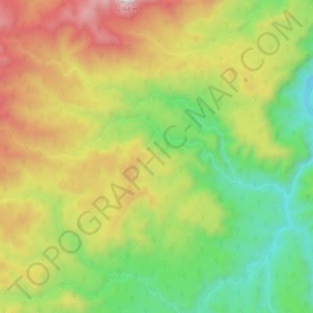 Sungai Merah topographic map, elevation, terrain