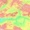 Кызылский кожуун topographic map, elevation, terrain