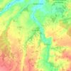 Poulaines topographic map, elevation, terrain