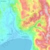 Municipality of Kalamata topographic map, elevation, terrain