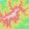 太白山 topographic map, elevation, terrain