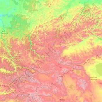 Заповедник «Убсунурская котловина» topographic map, elevation, terrain