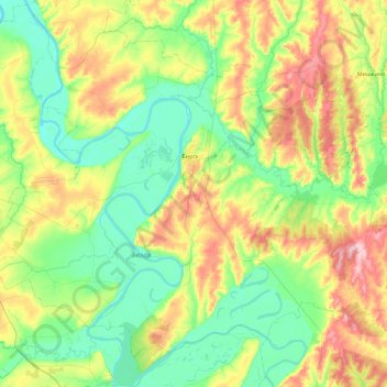 Бирский район topographic map, elevation, terrain