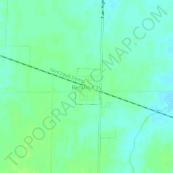 Benton City topographic map, elevation, terrain