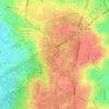 Putney Heath topographic map, elevation, terrain