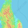 Долинский городской округ topographic map, elevation, terrain