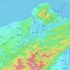 New Taipei topographic map, elevation, terrain