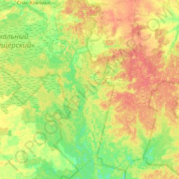 Бусаевское сельское поселение topographic map, elevation, terrain