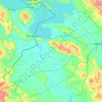 Ingavi topographic map, elevation, terrain