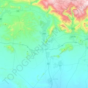 Nizwa Province topographic map, elevation, terrain