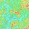 Daegu topographic map, elevation, terrain
