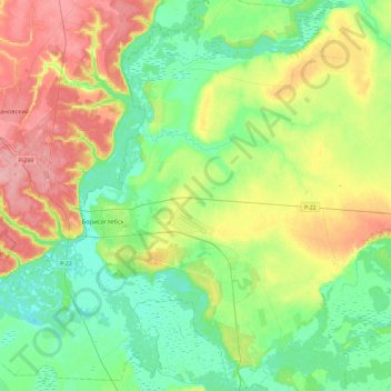 Чигоракский территориальный отдел topographic map, elevation, terrain