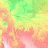 Bandundu topographic map, elevation, terrain