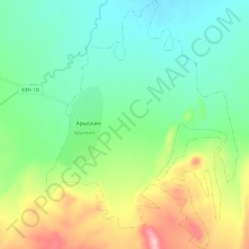 Сумон Арыскан topographic map, elevation, terrain