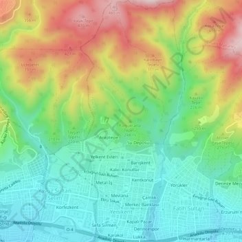 Yenikent Mahallesi topographic map, elevation, terrain