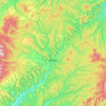 Ashoro topographic map, elevation, terrain