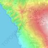 Santiago del Teide topographic map, elevation, terrain