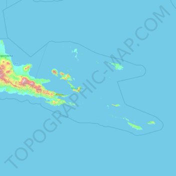 Milne-Bucht topographic map, elevation, terrain
