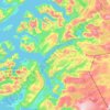 Sørfold topographic map, elevation, terrain