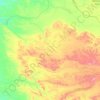 Hamersley Range topographic map, elevation, terrain