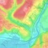 Pougny topographic map, elevation, terrain