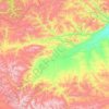 Барун-Хемчикский кожуун topographic map, elevation, terrain