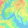 Charles County topographic map, elevation, terrain