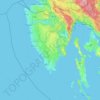 Istria County topographic map, elevation, terrain