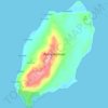 Kur Island topographic map, elevation, terrain