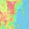 Glamorgan-Spring Bay topographic map, elevation, terrain