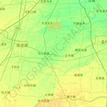 南皮县 topographic map, elevation, terrain