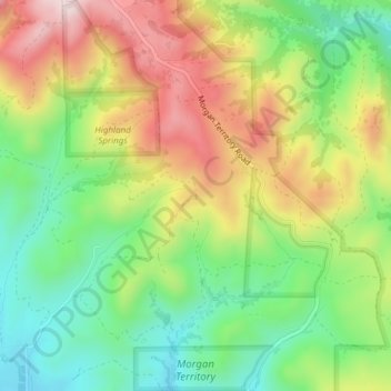 Morgan Territory topographic map, elevation, terrain