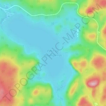 Petit lac Wayagamac topographic map, elevation, terrain