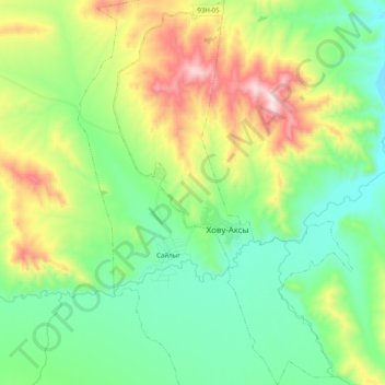 Сумон Хову-Аксы topographic map, elevation, terrain