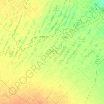 Partido de Carlos Casares topographic map, elevation, terrain