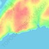 Coolum topographic map, elevation, terrain