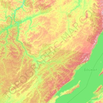 Качугский район topographic map, elevation, terrain