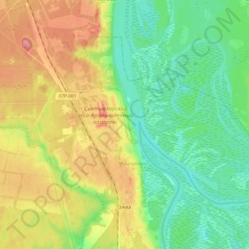 Эжвинский район topographic map, elevation, terrain