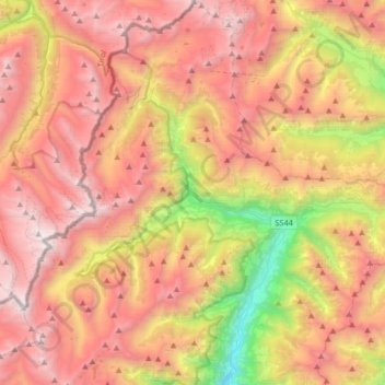 Moso in Passiria topographic map, elevation, terrain
