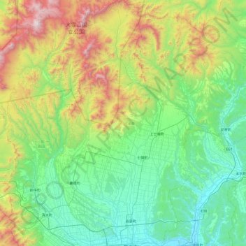 Kato topographic map, elevation, terrain