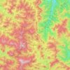 Taebaek-si topographic map, elevation, terrain