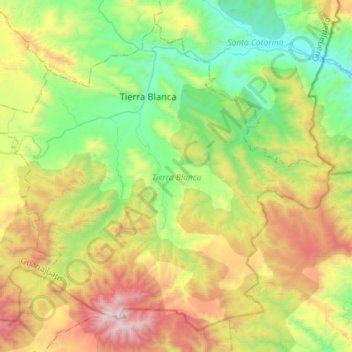 Tierra Blanca topographic map, elevation, terrain