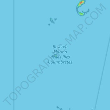 Islas Columbretes topographic map, elevation, terrain