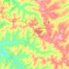 Monte Azul Paulista topographic map, elevation, terrain