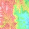 Villagrande Strisaili topographic map, elevation, terrain